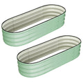 Greenhaus Gardening 4.5 x 2 x 1.5 FT Oval Galvanized Raised Garden Bed