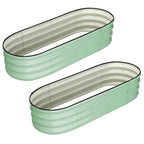 Greenhaus Gardening 4.5 x 2 x 1.5 FT Oval Galvanized Raised Garden Bed