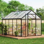 Greenhaus Gardening 6 × 10 ft Walk-In Polycarbonate Greenhouse