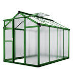 Garvee 6x8 FT Aluminum Greenhouse with Polycarbonate Panels, Roof Vent, Reinforced Frame, UV Protection, Walk-in Design for Backyard Garden
