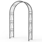 Greenhaus Gardening Metal Garden Arch Trellis for Patios and Lawns