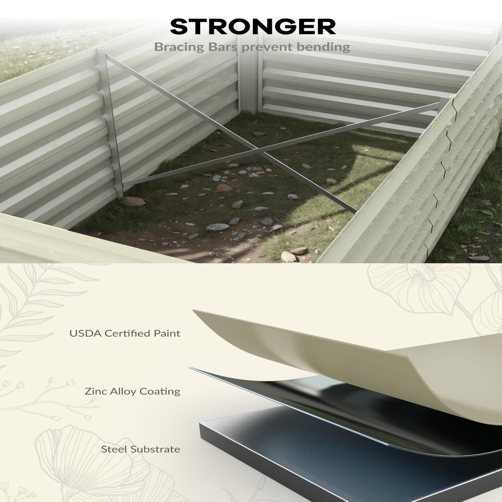 Greenhaus Gardening 24-Inch Deep Galvanized Steel Garden Bed