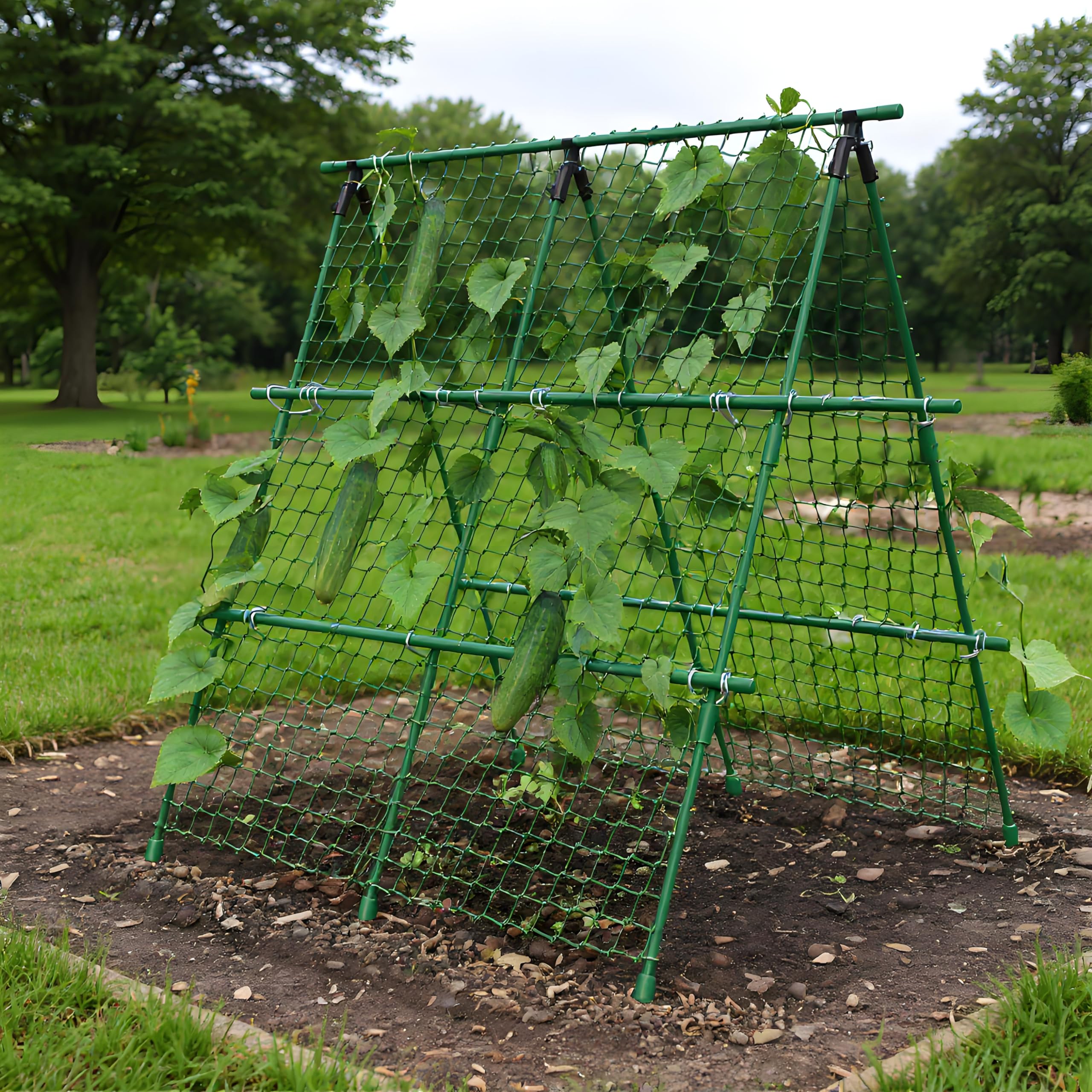 Greenhaus Gardening 47 × 47 in Cucumber Trellis with Net