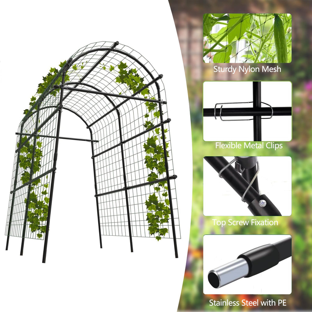 Greenhaus Gardening 7.5 FT Plant Support Arch for Raised Beds