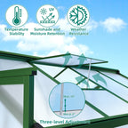 Greenhaus Gardening 6' × 10' Walk-In Greenhouse with Roof Vent