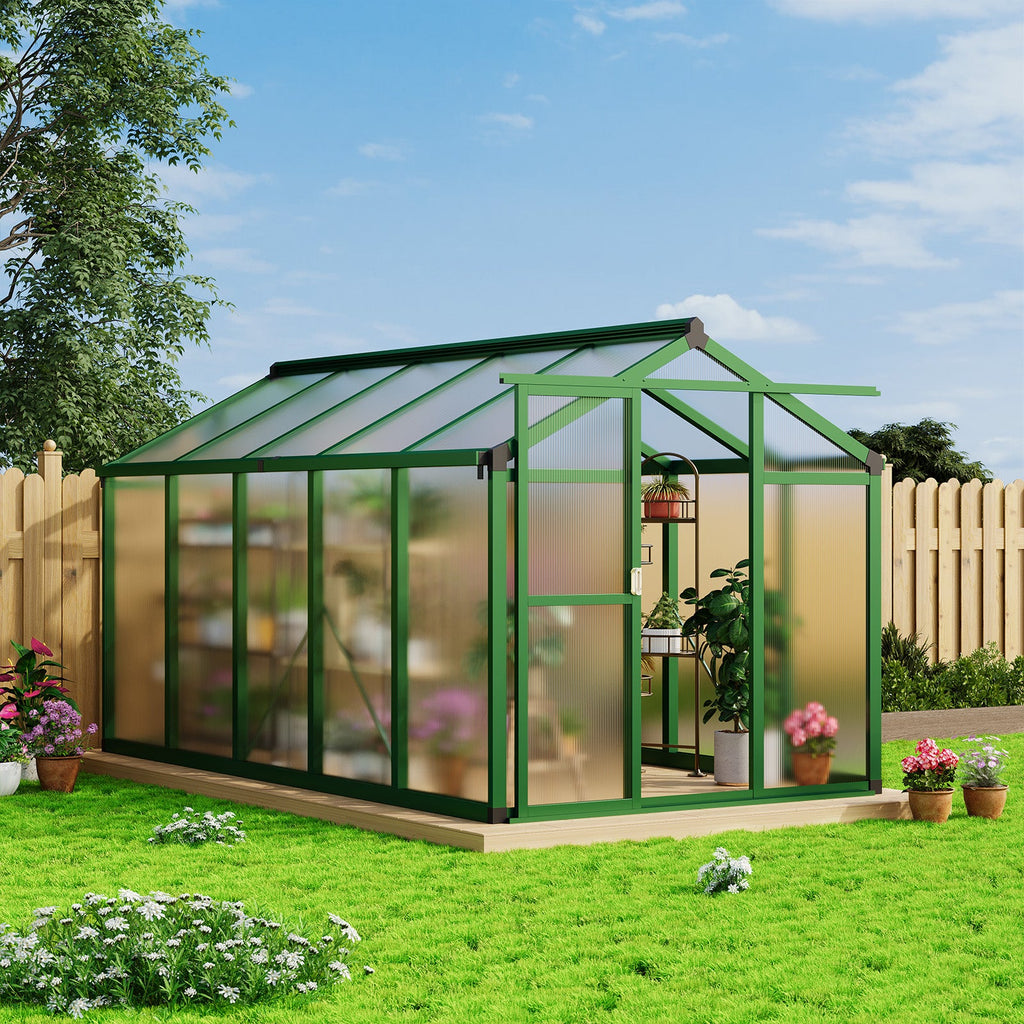 Greenhaus Gardening 6' × 10' Walk-In Greenhouse with Roof Vent