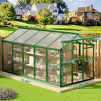 Greenhaus Gardening 6' × 10' Walk-In Greenhouse with Roof Vent