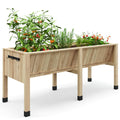 Greenhaus Gardening 72 × 26 × 31 in Wooden Raised Garden Bed