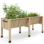 Greenhaus Gardening 72 × 26 × 31 in Wooden Raised Garden Bed