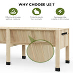Greenhaus Gardening 72 × 26 × 31 in Wooden Raised Garden Bed