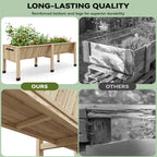 Greenhaus Gardening 72 × 26 × 31 in Wooden Raised Garden Bed