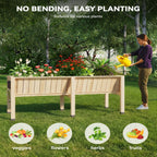 Greenhaus Gardening 72 × 26 × 31 in Wooden Raised Garden Bed