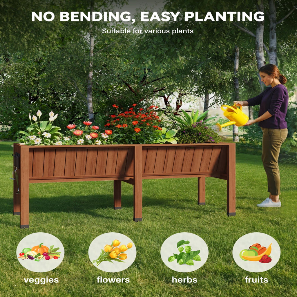 Greenhaus Gardening 72" Cedar Elevated Raised Garden Bed with Legs