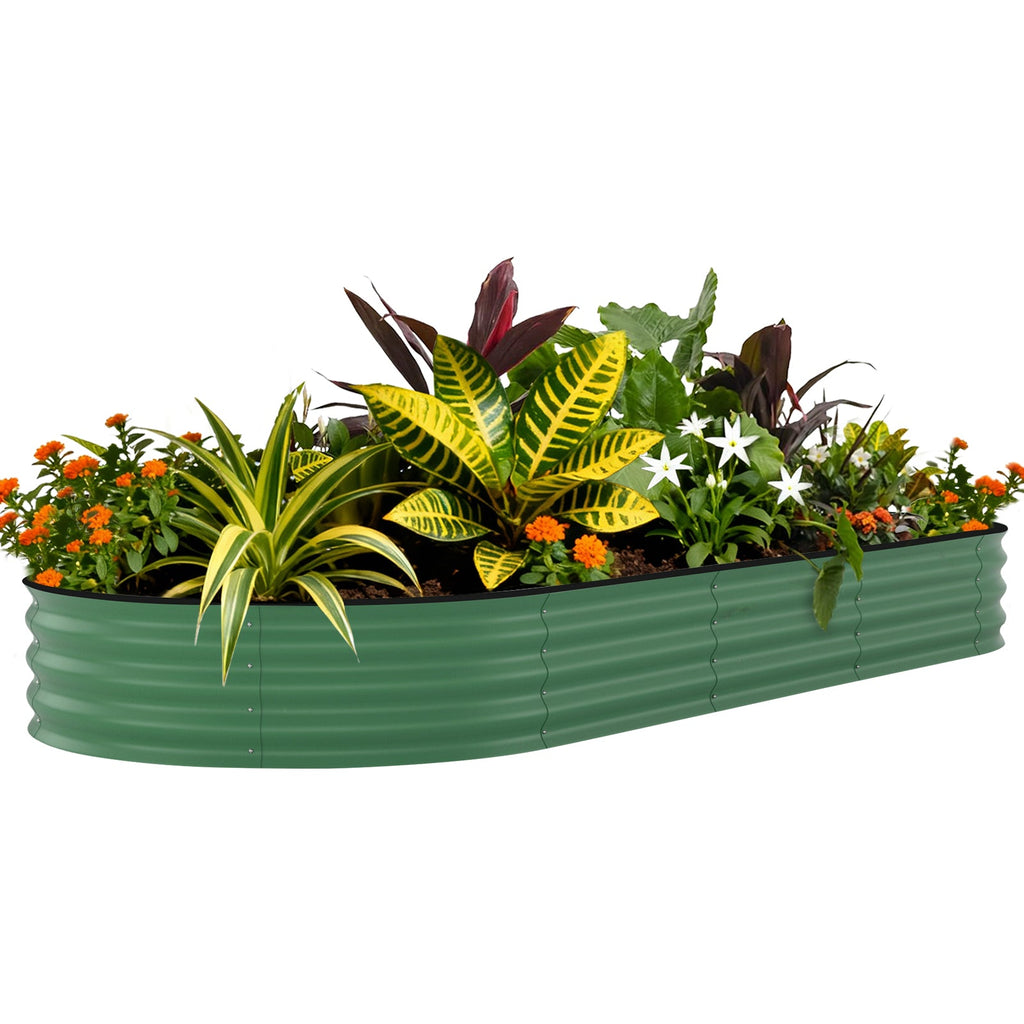 Greenhaus Gardening 8 x 4 x 1.5 FT Galvanized Metal Raised Garden Bed