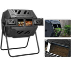 Greenhaus Gardening Tumbling Compost Bin for Kitchen and Garden Waste