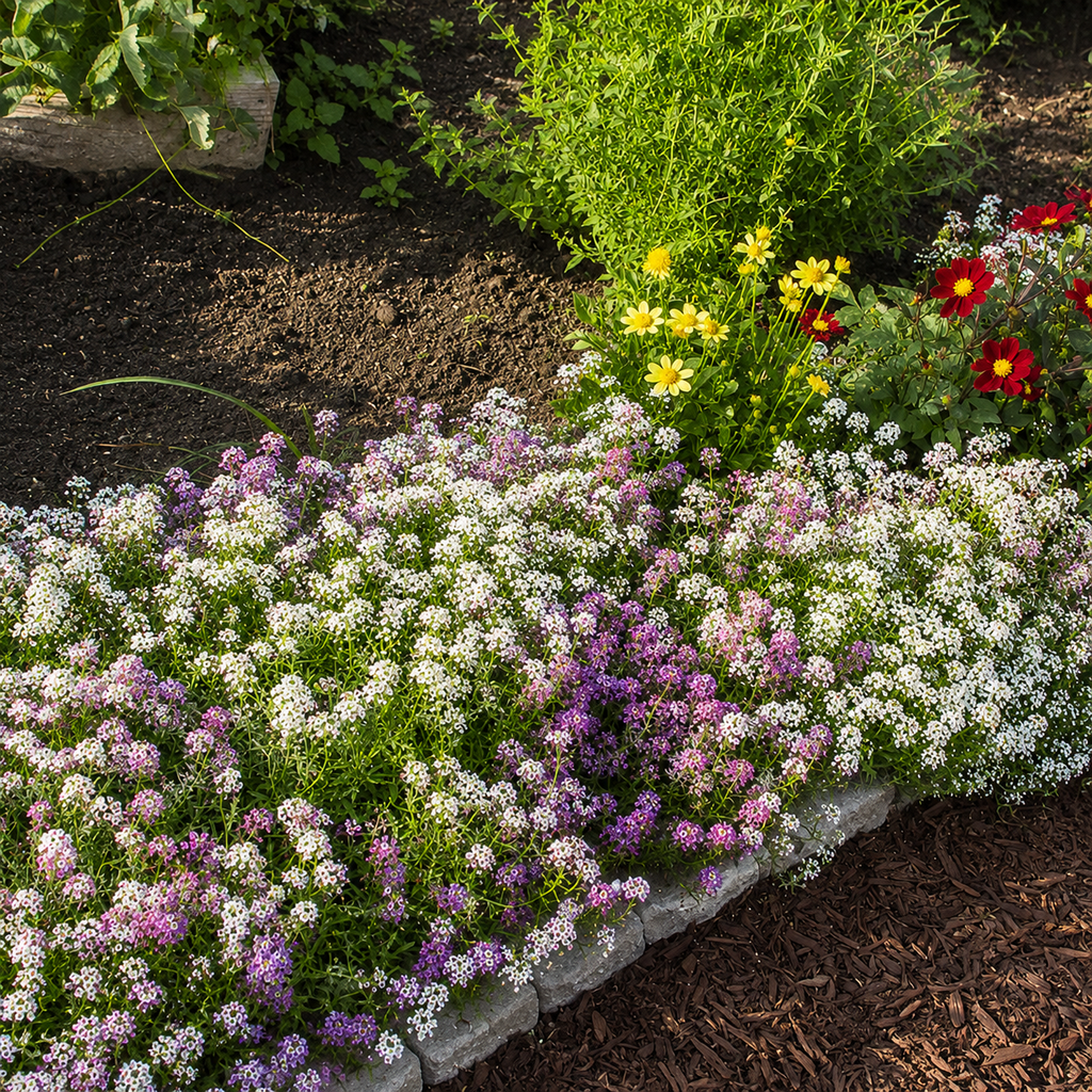 Greenhaus Gardening Sweet Alyssum Seeds for Containers and Rock Gardens