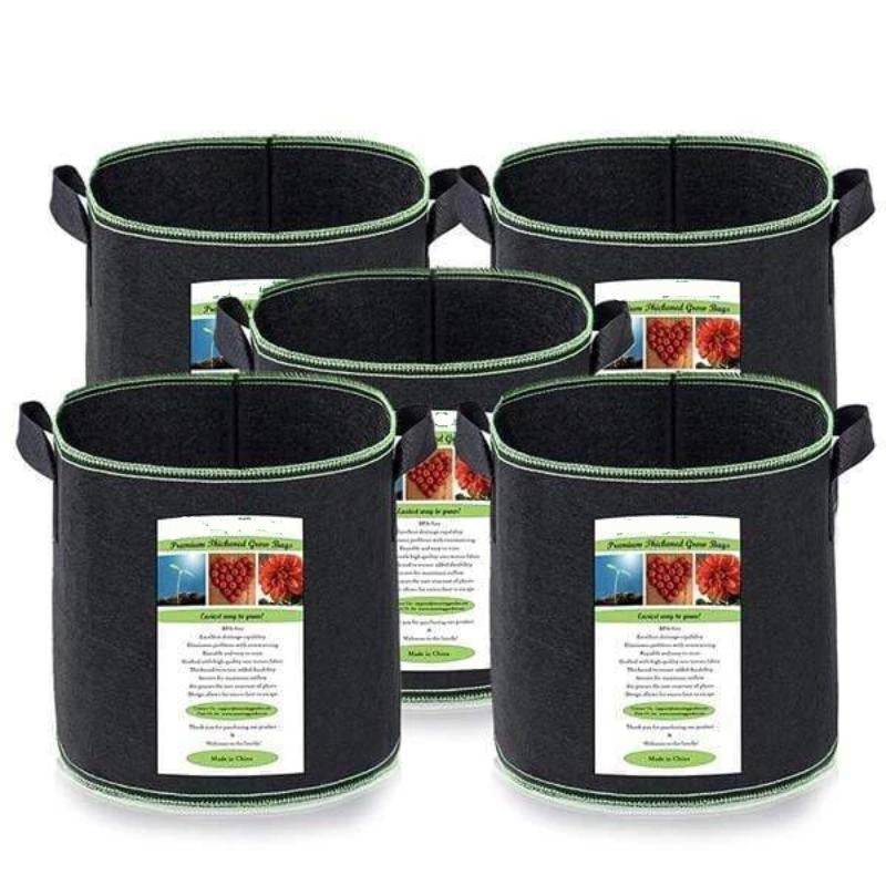Greenhaus Gardening Reinforced Fabric Grow Bags for Vegetables and Flowers