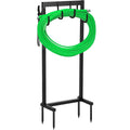 Greenhaus Gardening Garden Hose Holder Stand with 6 Hooks for Hose & Tool Storage