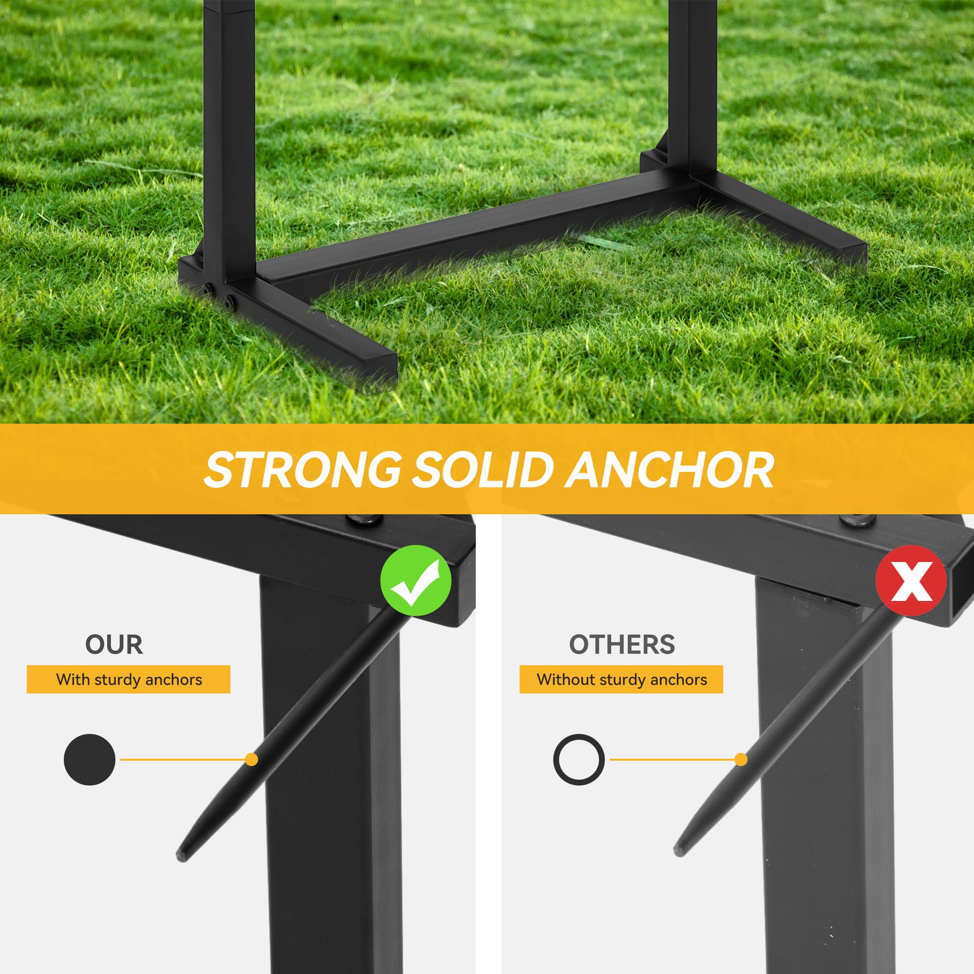 Greenhaus Gardening Garden Hose Holder Stand with 6 Hooks for Hose & Tool Storage