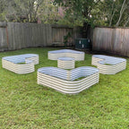 Greenhaus Gardening L-Shaped Raised Garden Bed for Home Vegetable Gardens