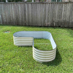Greenhaus Gardening L-Shaped Raised Garden Bed for Home Vegetable Gardens