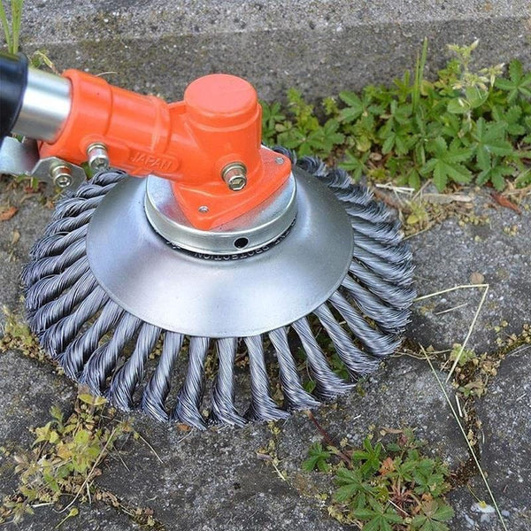 Greenhaus Gardening Steel Wire Trimmer Head for Weeds and Walkways