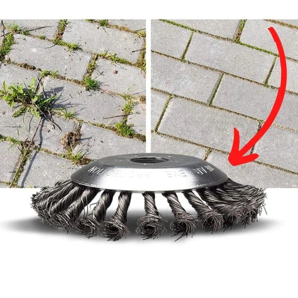 Greenhaus Gardening Steel Wire Trimmer Head for Weeds and Walkways