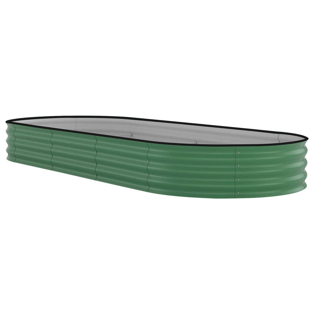 Greenhaus Gardening 8 x 4 x 1.5 FT Galvanized Metal Raised Garden Bed