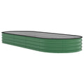 Greenhaus Gardening 8 x 4 x 1.5 FT Galvanized Metal Raised Garden Bed
