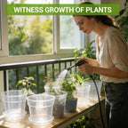 Greenhaus Gardening 6-Pack Clear Plant Pots with Drainage and Saucers