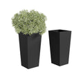 Greenhaus Gardening 30-Inch Weather-Resistant Metal Planters Set of 2