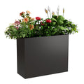 Greenhaus Gardening 30-Inch Outdoor Metal Planter Box with Removable Shelf