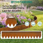 Greenhaus Gardening 20 FT Cor-Ten Steel Landscape Edging Kit