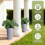 Greenhaus Gardening 16.3-Inch Self-Watering Round Planters Set of 2