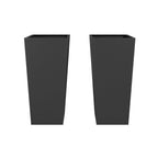 Greenhaus Gardening 30-Inch Weather-Resistant Metal Planters Set of 2