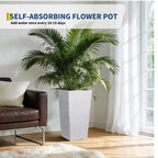 Greenhaus Gardening 22.5-Inch Self-Watering Tall Planters Set of 2