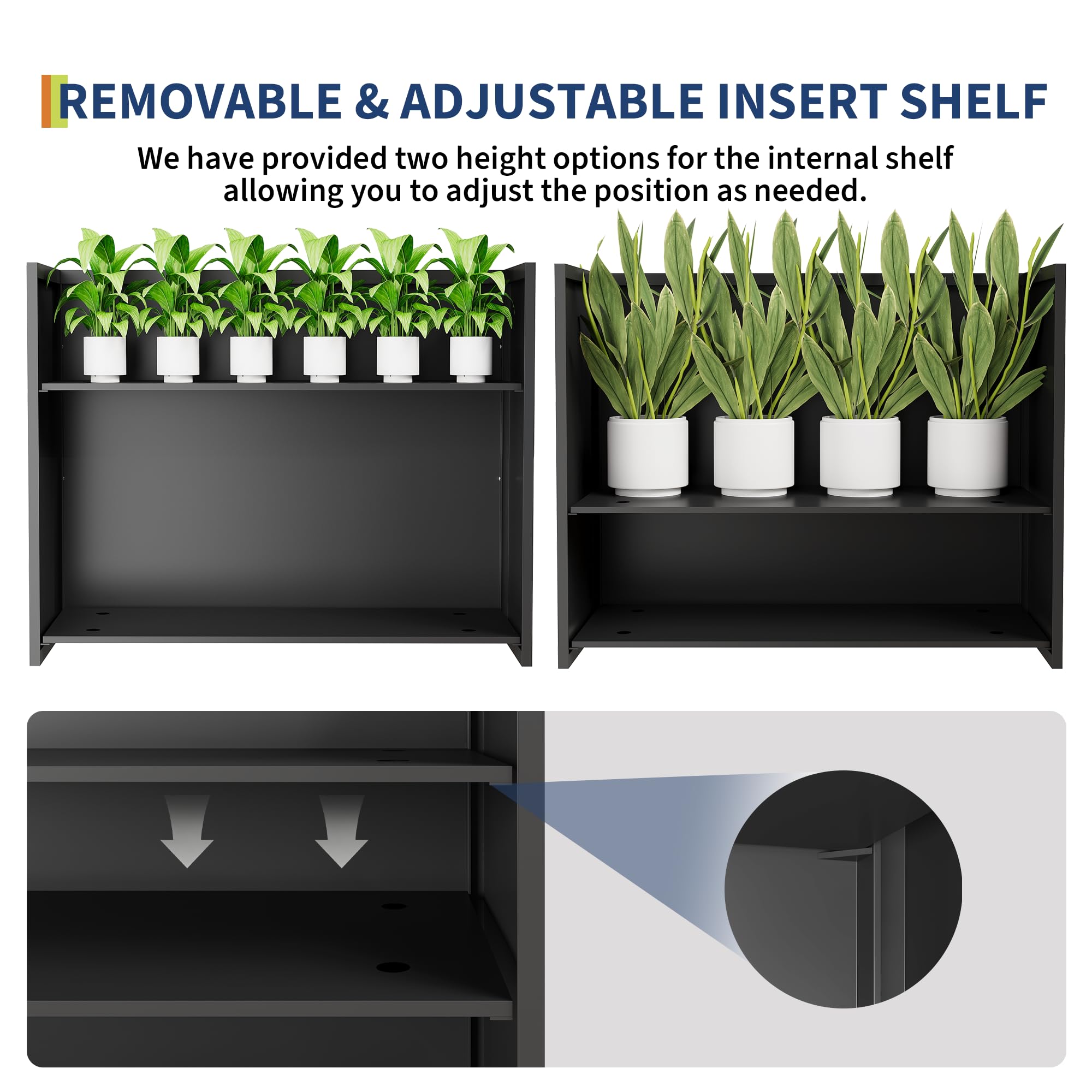 Greenhaus Gardening 30-Inch Outdoor Metal Planter Box with Removable Shelf