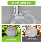 Greenhaus Gardening 8-Inch Clear Nursery Pots with Saucers Set of 12