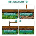 Greenhaus Gardening 20 FT Cor-Ten Steel Landscape Edging Kit