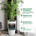 Greenhaus Gardening Modern 22-Inch Flower Pots with Drainage System Set of 2