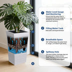 Greenhaus Gardening 22.5-Inch Self-Watering Tall Planters Set of 2