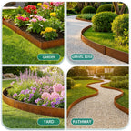 Greenhaus Gardening 20 FT Cor-Ten Steel Landscape Edging Kit