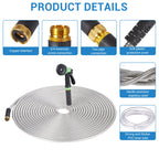 Greenhaus Gardening 50 FT Heavy Duty Stainless Steel Garden Hose