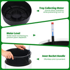 Greenhaus Gardening Modern 22-Inch Flower Pots with Drainage System Set of 2