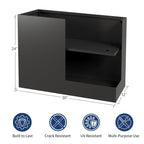 Greenhaus Gardening 30-Inch Outdoor Metal Planter Box with Removable Shelf