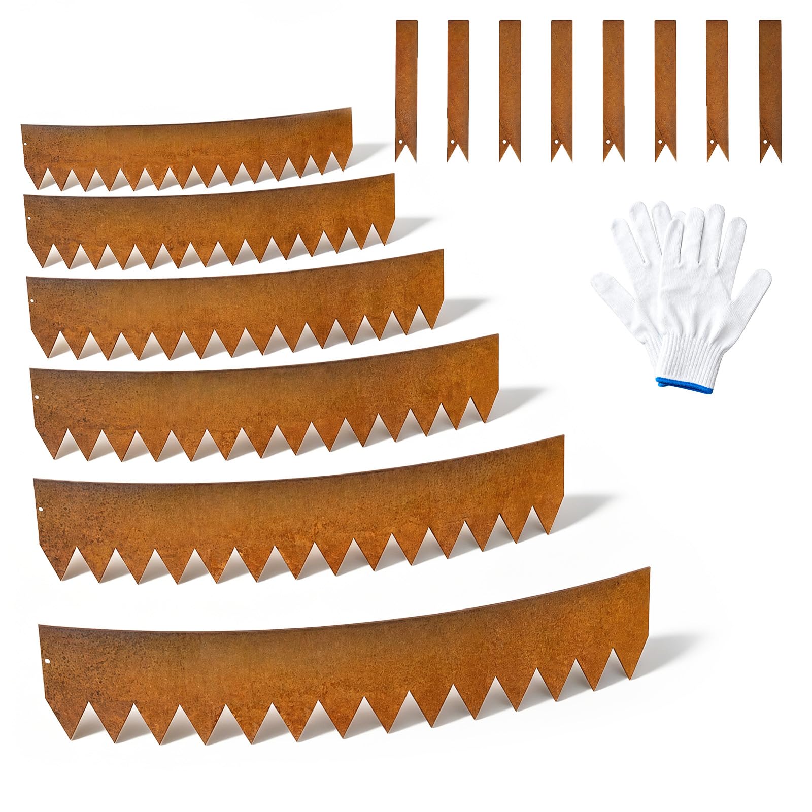 Greenhaus Gardening 20 FT Cor-Ten Steel Landscape Edging Kit