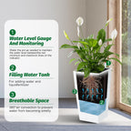 Greenhaus Gardening 16-Inch Self-Watering Tall Planters Set of 4
