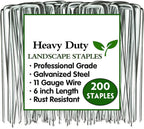Greenhaus Gardening Galvanized Steel Landscape Sod Staples