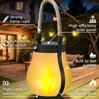 Greenhaus Gardening IP65 Waterproof Solar Flame Lights 2-Pack