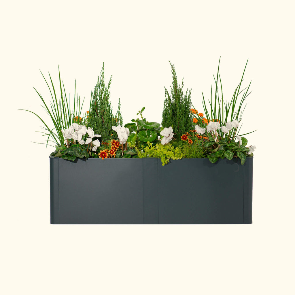 Greenhaus Gardening 17" Tall Modern Metal Raised Garden Bed 27" x 53"